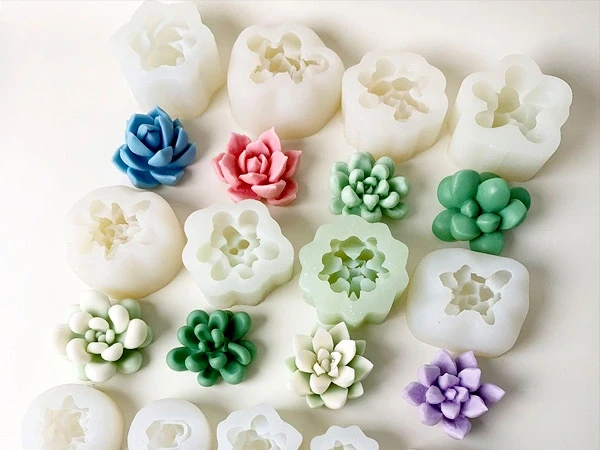 realistic succulent and flower mold
